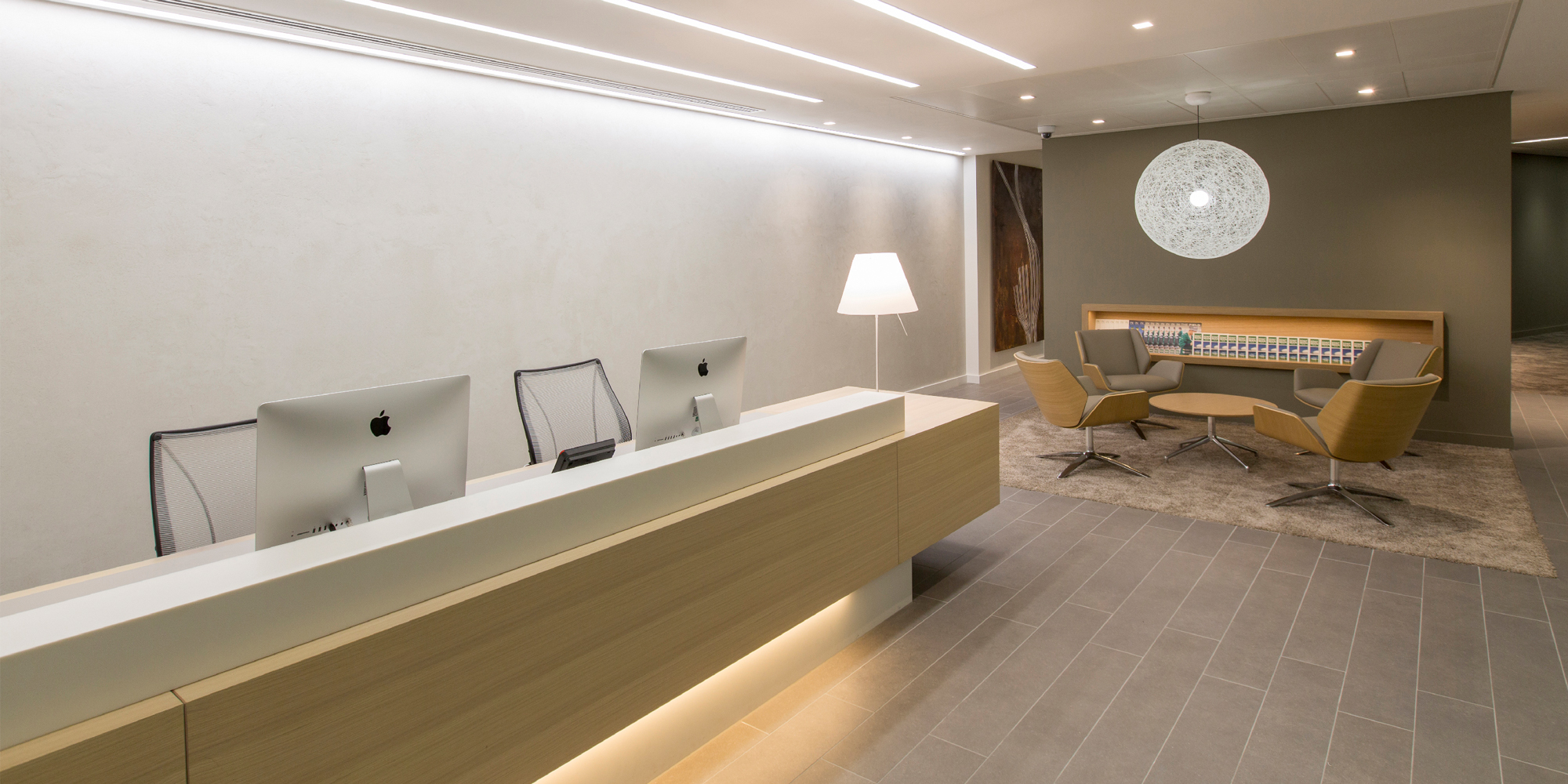 High quality internal design - reception area for ED&F Man