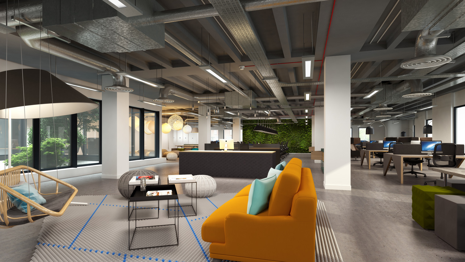 Refurbish listed building industrial aesthetic - interior proposal