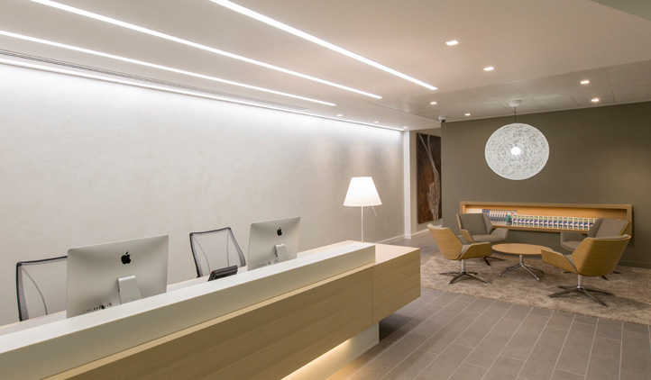 High quality internal design - reception and client witing area