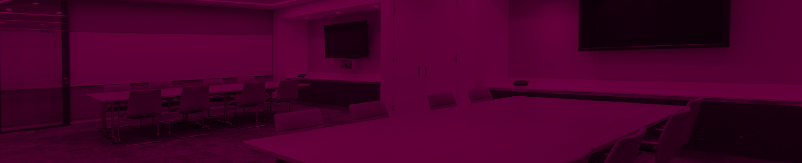 Get in touch header image - duotone of meeting rooms