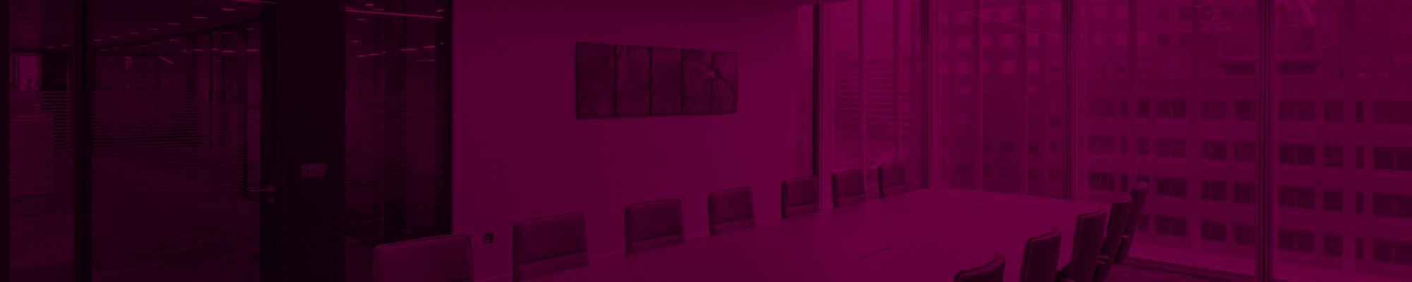 Projects header image - duotone of boardroom