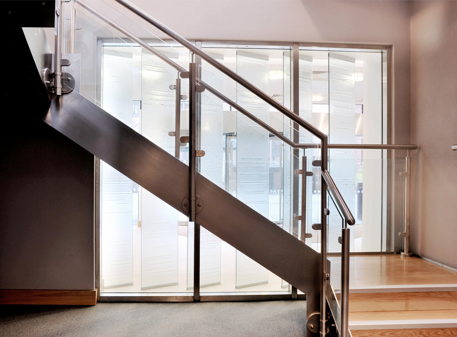 Cat A refurbishment including reception - remodelled internal staircase
