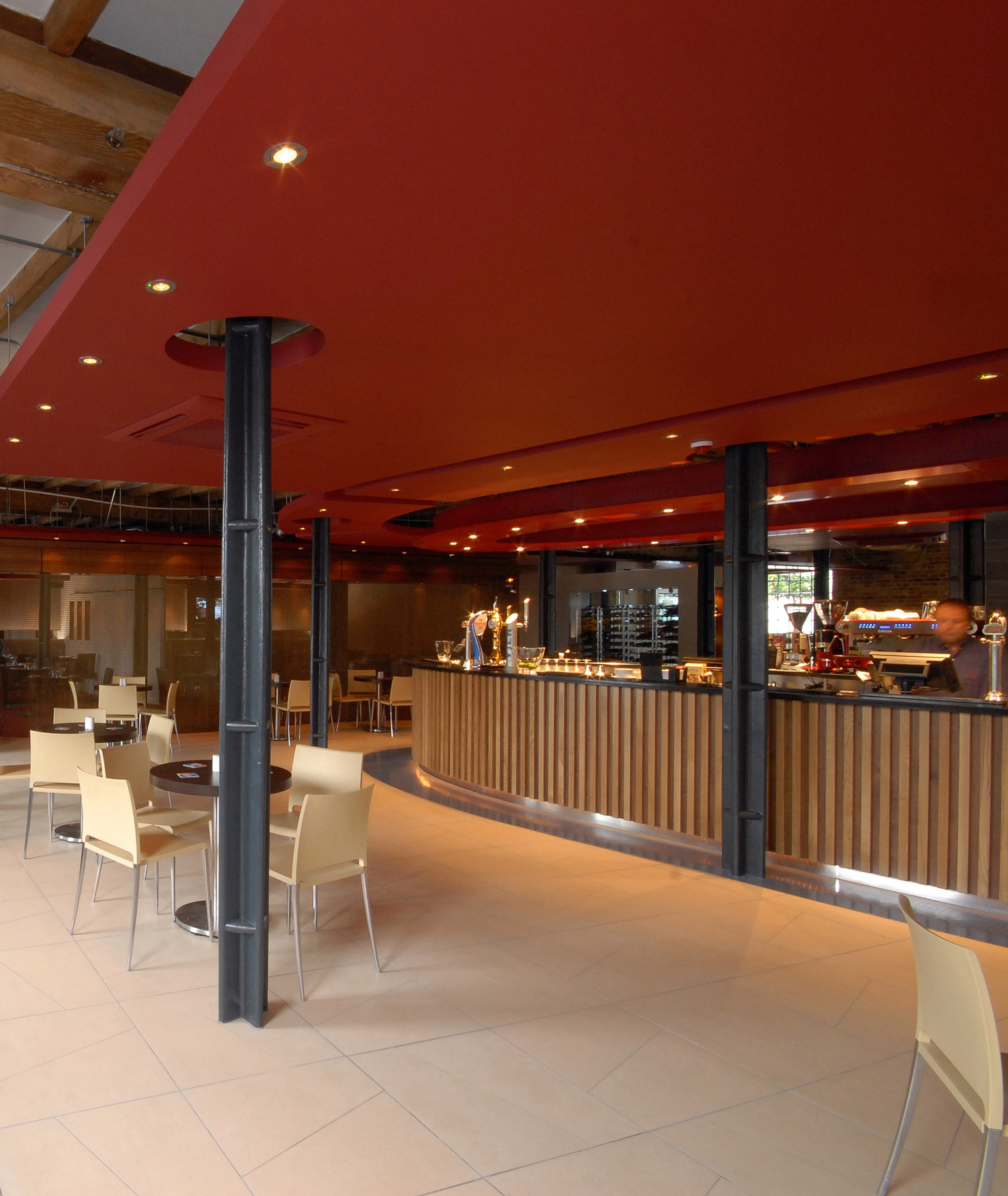 Restaurant interior design - bar and cafe area