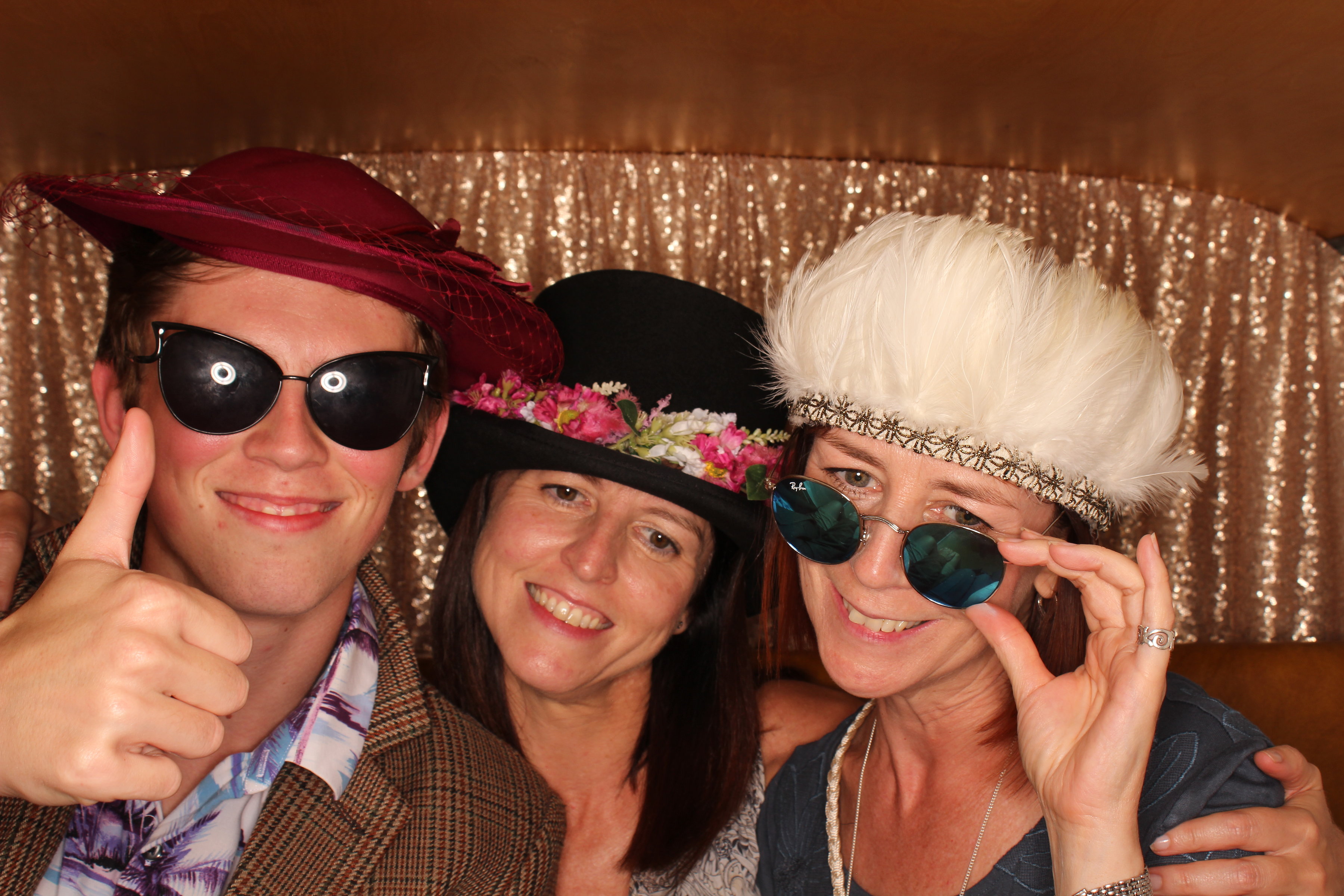 Mansfield Monk 25th anniversary celebrations - people dressed up in photo booth