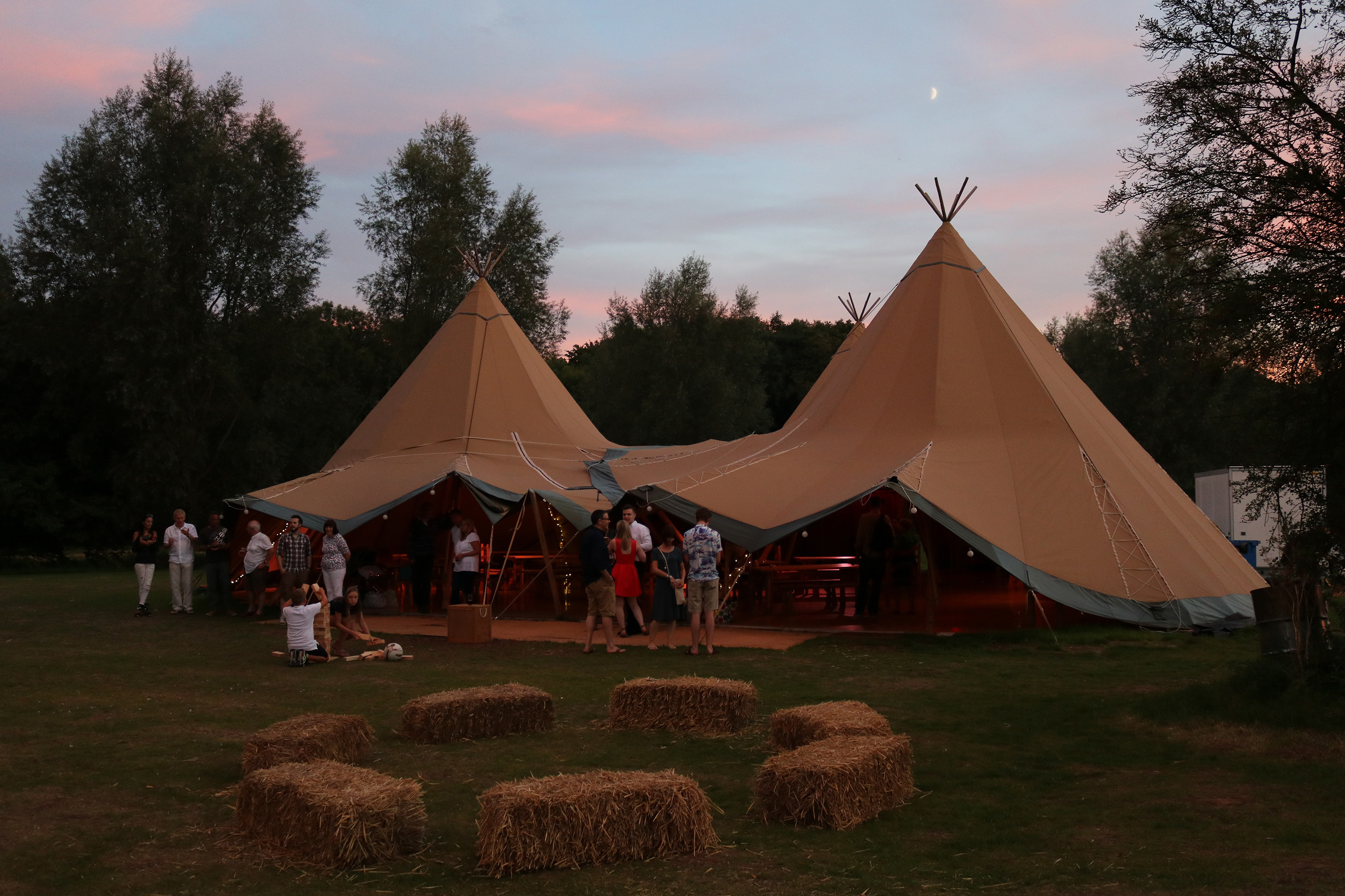 Mansfield Monk 25th anniversary celebrations - teepee at dusk