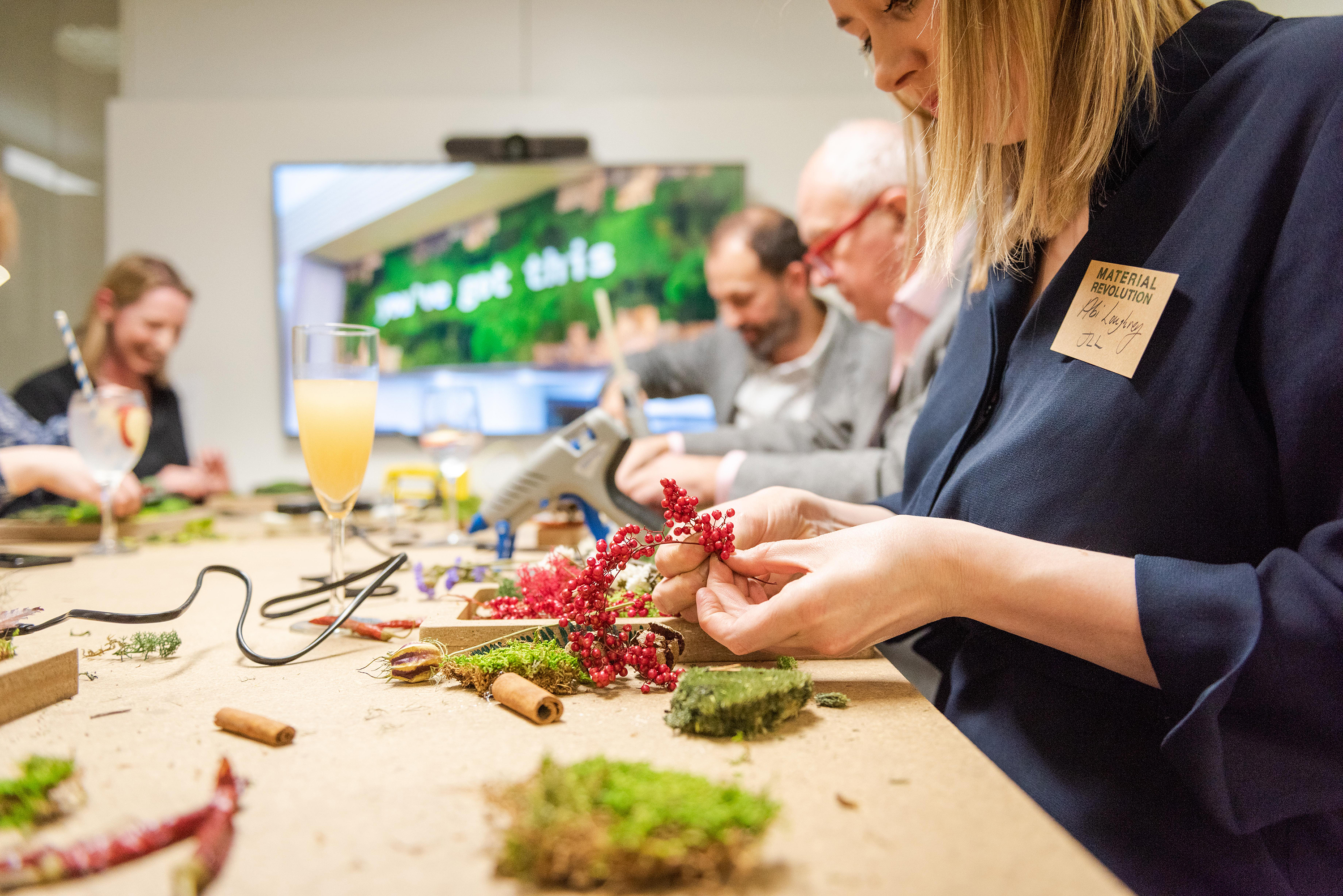 Creating masterpieces at the 'hands on' moss workshop