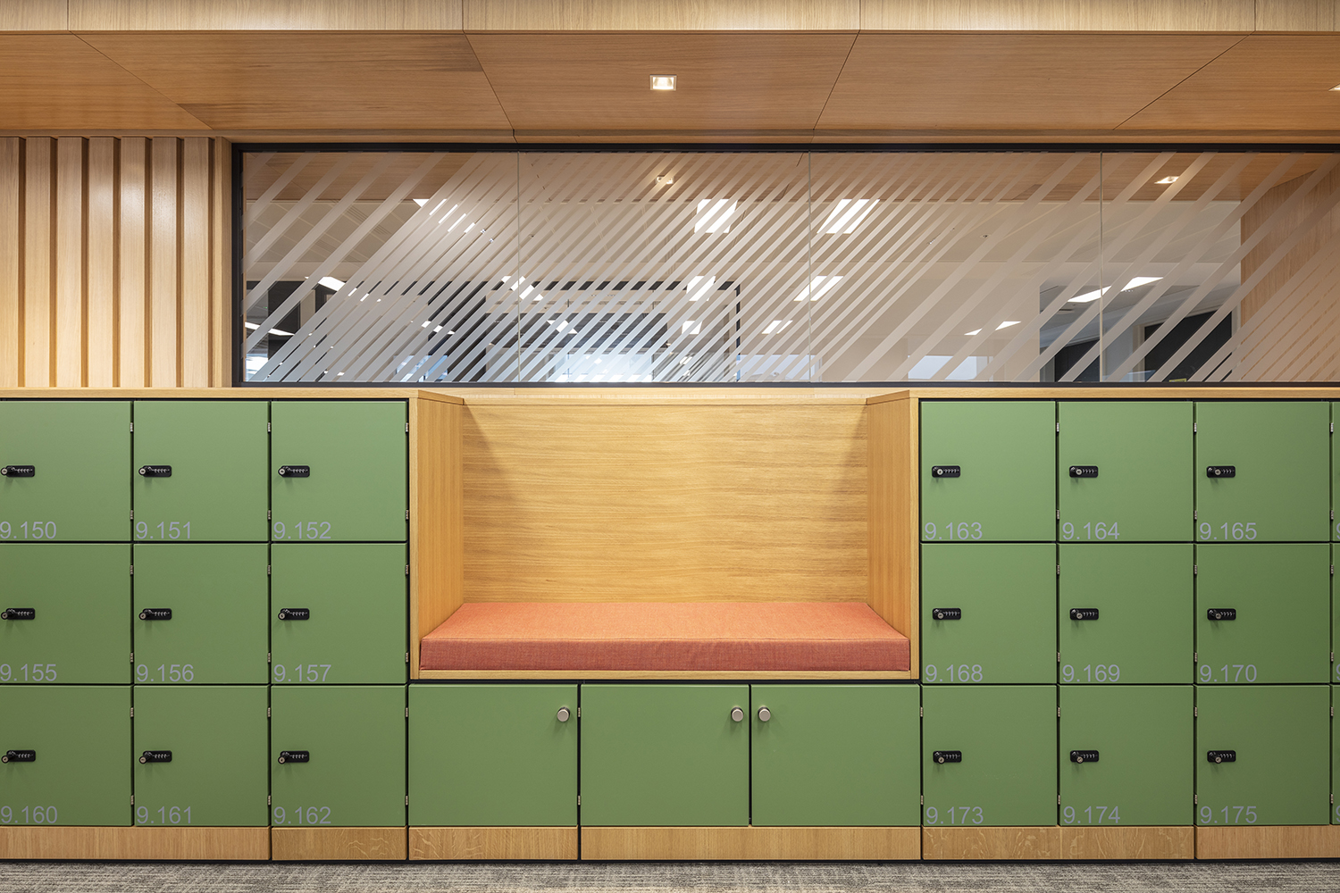 Biopharmaceutical - locker wall seating