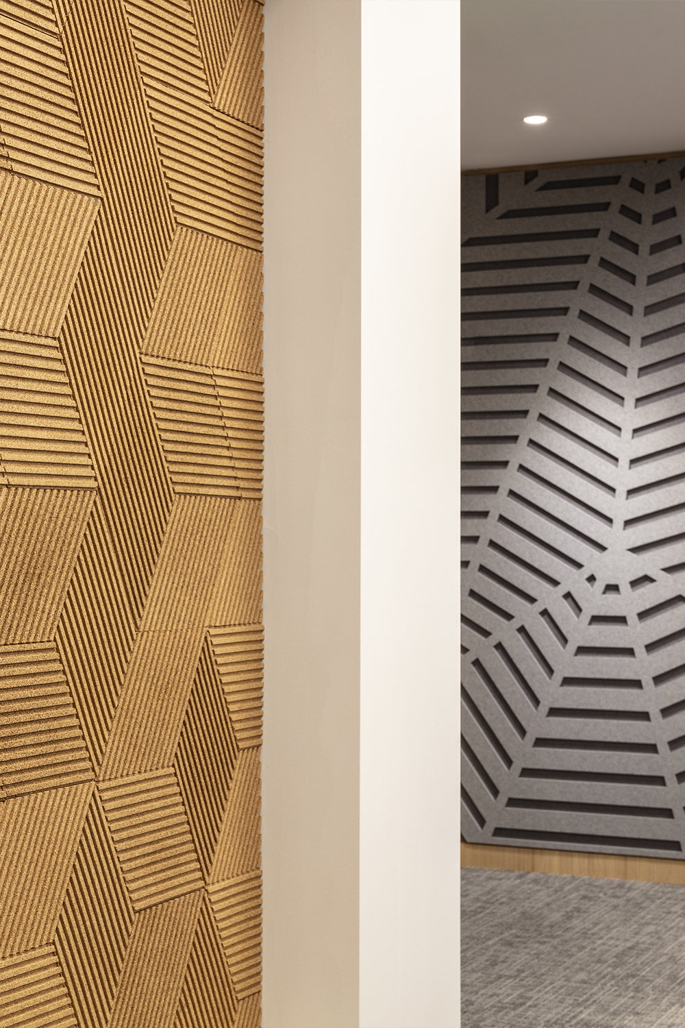 Biopharmaceutical - acoustic cork and fabric walls