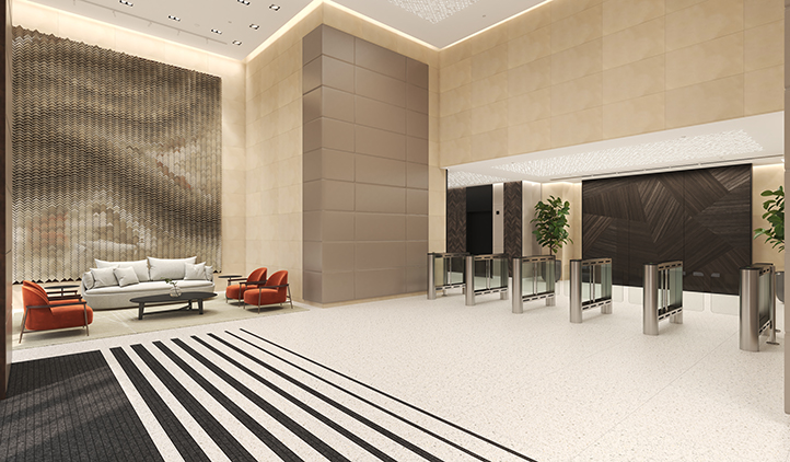 Devonshire House reception - soft seating view