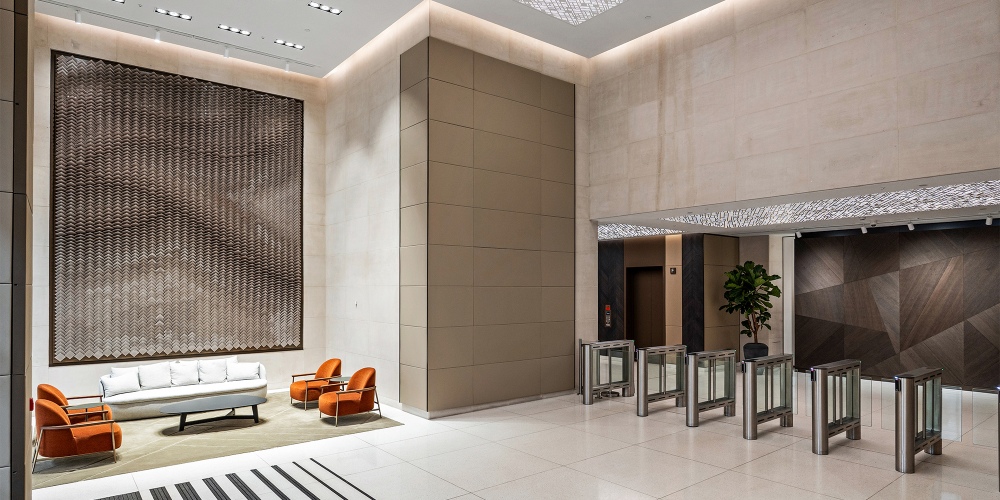 Devonshire House reception - soft seating view